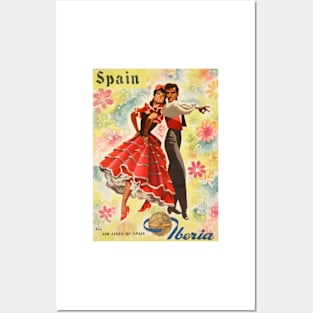 Retro, vintage Spanish Flamenco dancers Posters and Art